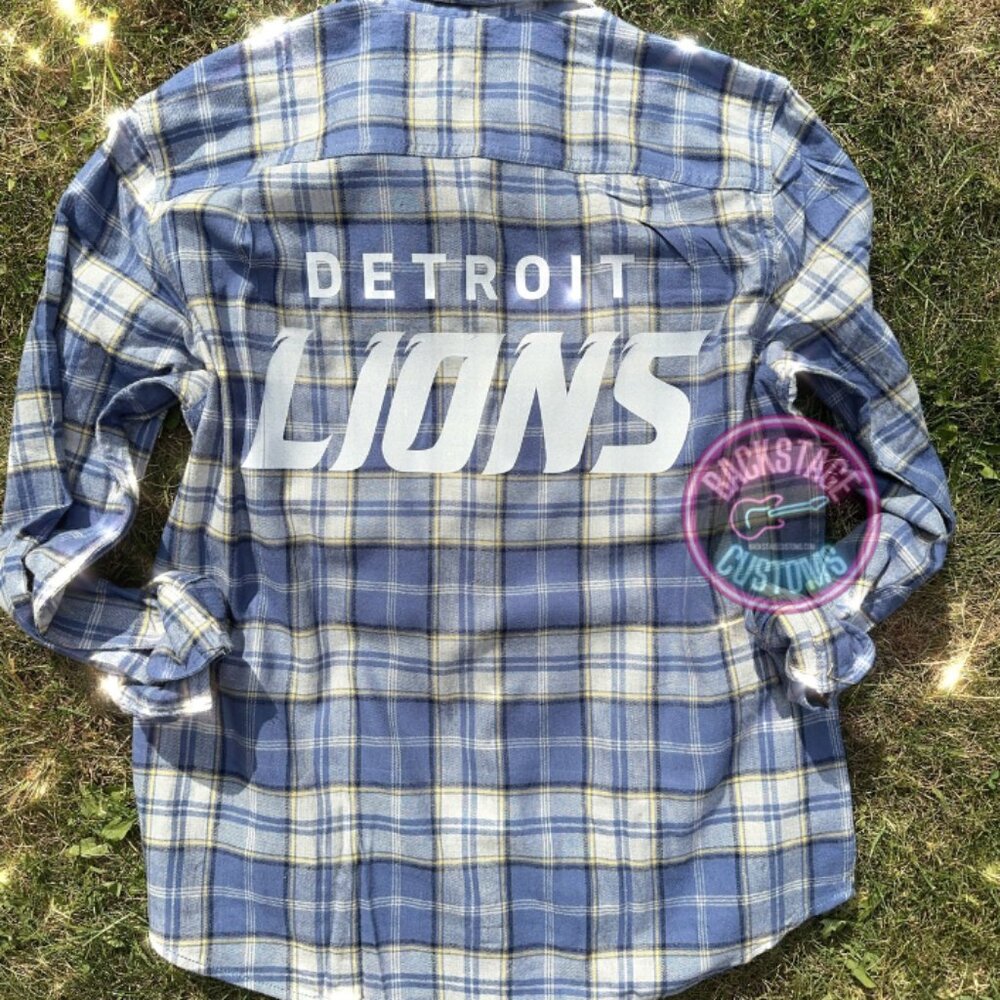 🦁 Detroit Lions Shimmer Flannel - Picture 6 of 12